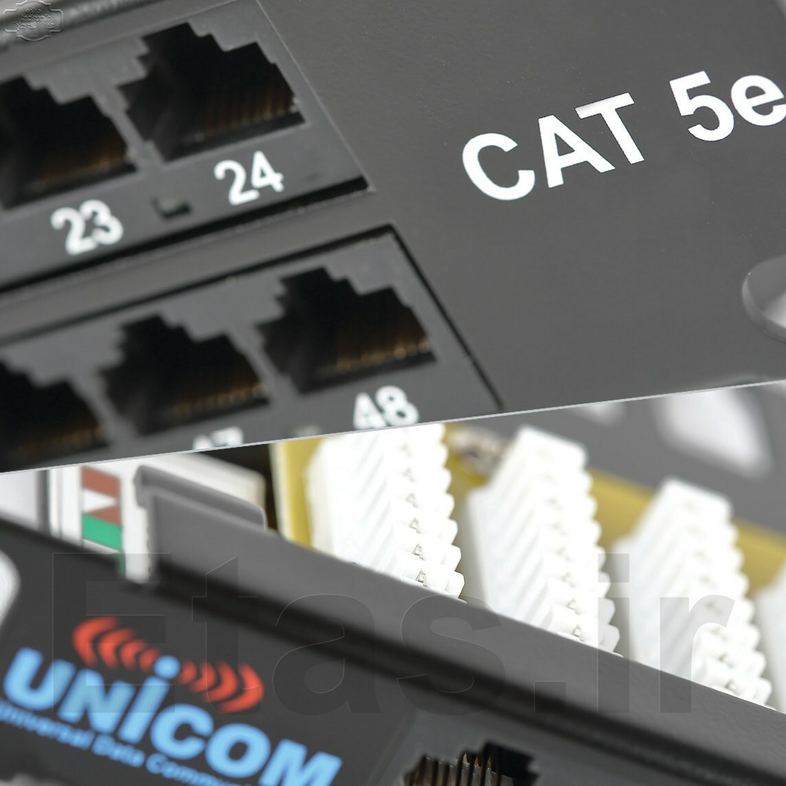 پچ پنل Cat5e یونیکام Unicom Enhanced Category 5 High Density Patch Panel, UC-PNL5e-H